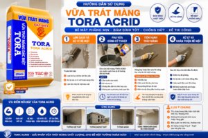 Hướng Dẫn Sử Dụng Vữa Trát Màng TORA ACRID